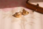 Vintage 18 karaat oorbellen, Elles atelier, Ophalen of Verzenden, Zo goed als nieuw, Goud