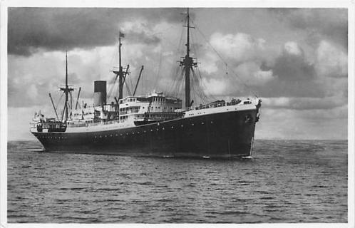 A015 Passagiersschip MS Poelau Laut SMN boot Schip, Verzamelen, Ansichtkaarten | Nederland, Noord-Holland, 1920 tot 1940, Ophalen of Verzenden