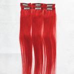 Rode Mensen Haar Extensions 100% Remy Clip In Human Hair, Verzenden, Nieuw, Pruik of Haarverlenging