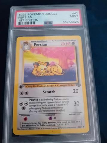 Pokemonkaart Persian 1st edition PSA grade 9 beschikbaar voor biedingen