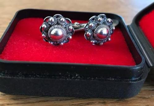 Zilveren Manchetknopen Zeeuws knopje, Sieraden, Tassen en Uiterlijk, Antieke sieraden, Zilver, Ophalen of Verzenden