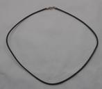 Leren koord met zilveren slotje 46 cm nr.257