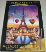 Puzzel *** GOLDEN PARIS *** 1000 stukjes Golden Cities Col., Ophalen of Verzenden, 500 t/m 1500 stukjes, Gebruikt, Legpuzzel