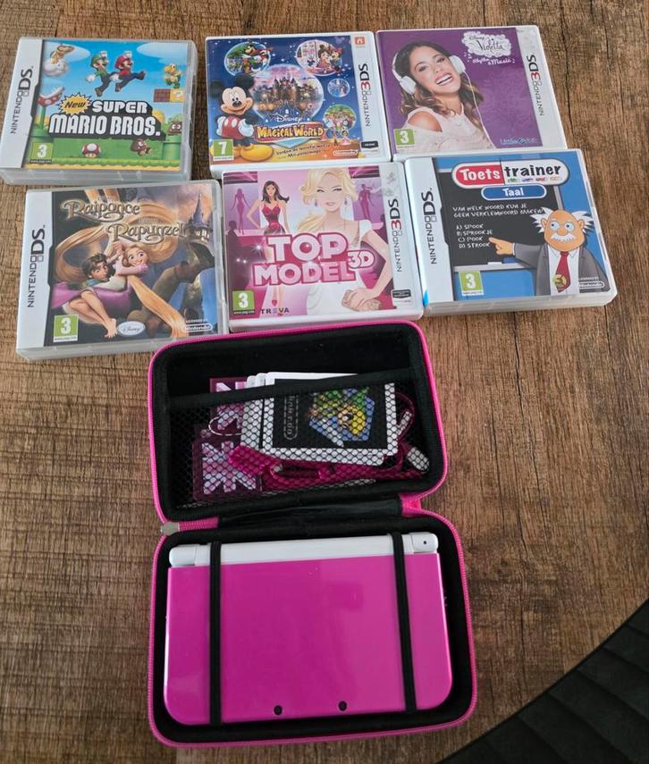 Nintendo 3DS XL + toebehoren (voorlopig gereserveerd), Spelcomputers en Games, Spelcomputers | Nintendo 2DS en 3DS, Zo goed als nieuw