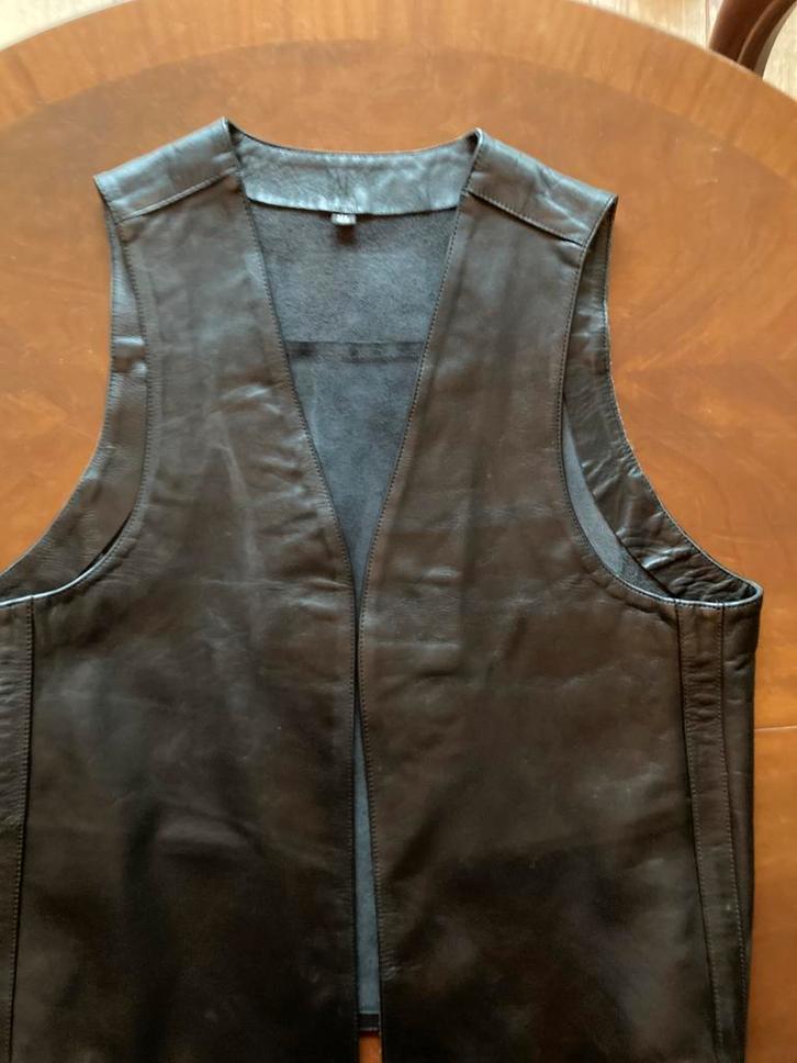 Awanstar leather leren bartender nieuw mt XL €50,incl verz, Kleding | Heren, Bodywarmers, Zo goed als nieuw, Maat 56/58 (XL), Zwart