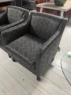 2 fauteuils van Urban sofa met grafische print zwart/wit, Ophalen, 75 tot 100 cm, Zo goed als nieuw, 75 tot 100 cm