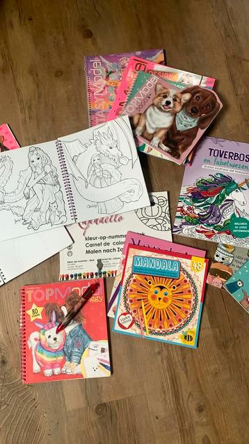 Tekenpakket mandala, topmodel boeken, kleur op nummer beschikbaar voor biedingen