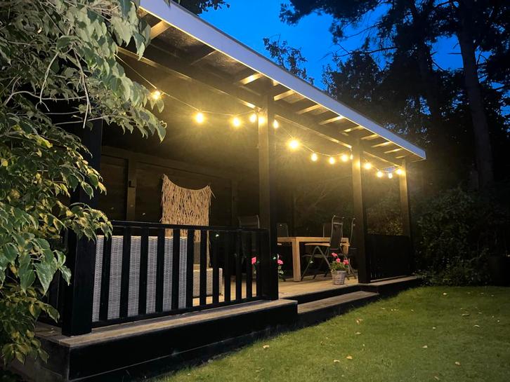 Sfeervolle Eiken Overkapping met Vlonder - Demontabel, Tuin en Terras, Overkappingen, Nieuw, Veranda, Ophalen