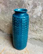 Grote blauwe Bay Keramik vaas , jaren 70, Gebruikt, Blauw, Ophalen of Verzenden, Onbekend