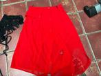 Cora kemperman rode rok  maat S  met fringe centuur/riem, Emmen, Nieuw, Ophalen of Verzenden, Maat 36 (S)