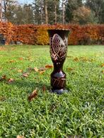 Vintage Boheemse Kristal Vaas Robijnrood, Antiek en Kunst, Antiek | Vazen, Ophalen of Verzenden