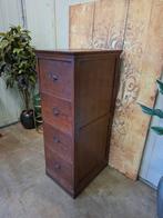 Antieke ladekast, archiefkast afm. 49x65cm en 137cm hoog., Huis en Inrichting, Kasten | Ladekasten, Ophalen of Verzenden, Zo goed als nieuw