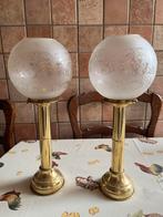 Vintage Tafellampen met Glazen Bol, Antiek en Kunst, Ophalen of Verzenden