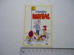 sticker Straten korfbal strip vintage rob gorter retro sport, Verzamelen, Sport, Verzenden