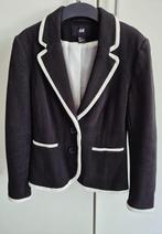 Blazer zwart met witte bies, H&M, Zwart, Ophalen of Verzenden, Zo goed als nieuw