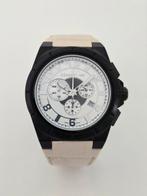 Nieuwe quartz chronograaf Cerruti 1881 met luxe band, Overige merken, Leer, Staal, Polshorloge