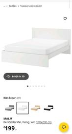 Ikea Malm 180 cm inclusief lattenbodem, Ophalen, Gebruikt, Tweepersoons, 180 cm