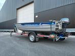 Linder Sportsman 445 Basic Yamaha 8 pk Damco trailer, Watersport en Boten, Tot 10 pk, Aluminium, Ophalen of Verzenden, Zo goed als nieuw