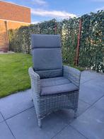 Set van 4 vertelbare buiten stoelen met kussens., Ophalen of Verzenden, Gebruikt