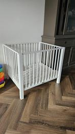 Bopita box 81x95x81, met Jollein boxkleed, Ophalen, Gebruikt, Rechthoekig, In hoogte verstelbaar
