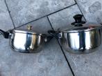 Pannen, Ophalen of Verzenden, Zo goed als nieuw, Rvs, Pannenset