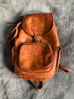 Vintage leren rugzak rugtas leer, Ophalen of Verzenden, Zo goed als nieuw, Overige merken, 30 tot 45 cm
