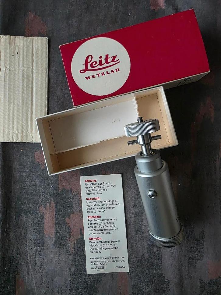 Leitz Wetzlar ball and socket head (kogel- en komkop), Audio, Tv en Foto, Optische apparatuur | Verrekijkers, Zo goed als nieuw