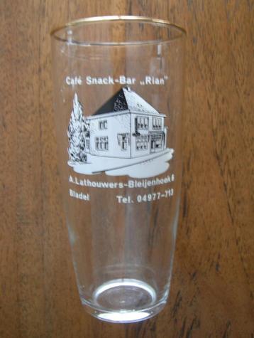 Herinnerings bierglas Cafe Snack-Bar "Rian" Afmeting Ø6,6x14 beschikbaar voor biedingen