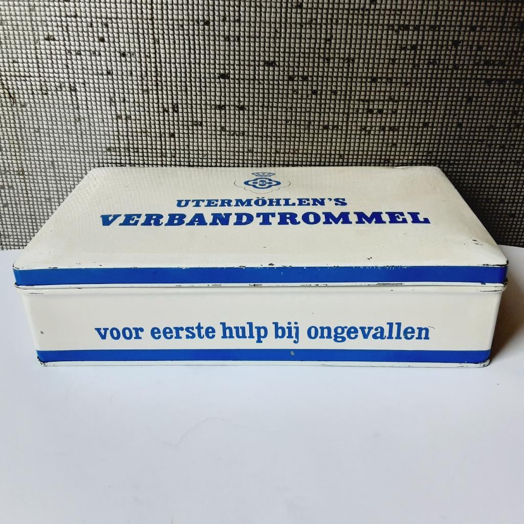 vintage verbandtrommel van koninklijke utermohlen, Ophalen of Verzenden, Gebruikt, Overige