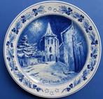 Kerstmis 1955 Porceleyne Fles 25cm besneeuwde stad nachtmis, Antiek en Kunst, Ophalen of Verzenden