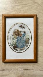 Beatrix Potter borduurwerkje achter glas, Hobby en Vrije tijd, Borduren en Borduurmachines, Handborduren, Gebruikt, Ophalen of Verzenden