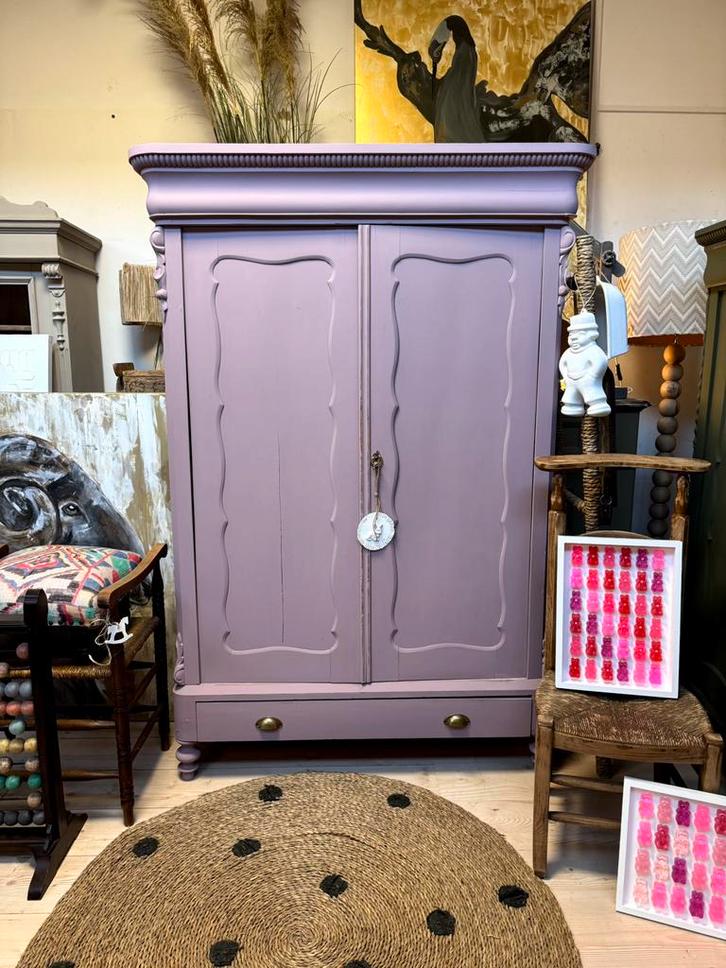 Biedermeier meidenkast linnenkast servieskast kledingkast, Kinderen en Baby's, Kinderkamer | Commodes en Kasten, Zo goed als nieuw