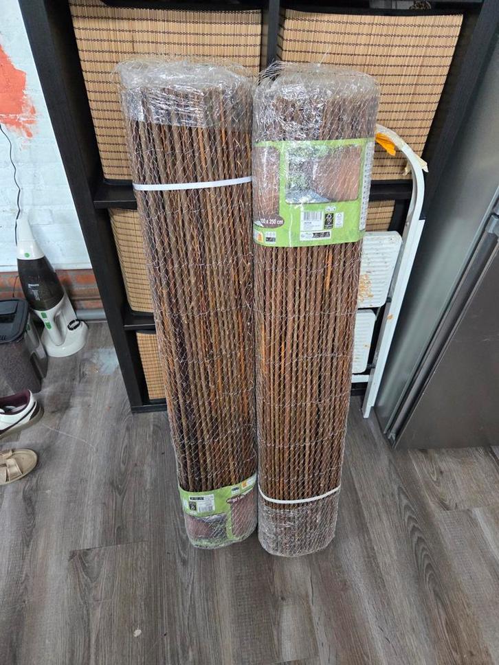 Natuurlijke Houten Schutting H100xL250 - 2 stuks, Tuin en Terras, Schuttingen, Nieuw, Hout, 1 tot 2 meter, Minder dan 3 meter