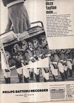retro reclame 1963 Philips bandrecorder muiziekfestijn tapto, Verzamelen, Ophalen of Verzenden