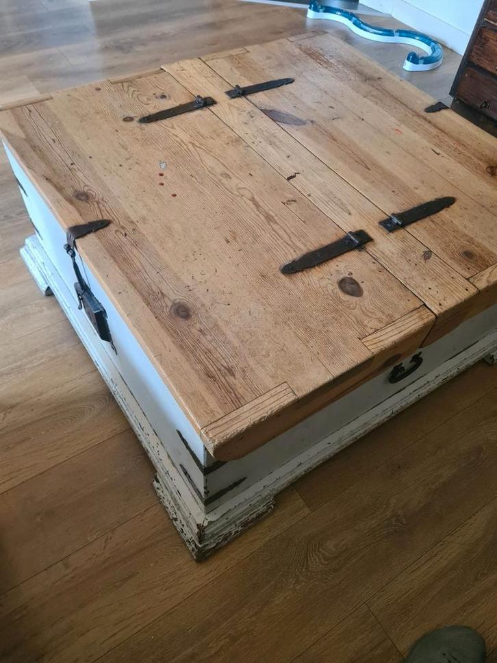 Salontafel, landelijk, Huis en Inrichting, Tafels | Salontafels, Gebruikt, Minder dan 50 cm, 100 tot 150 cm, 150 tot 200 cm, Vierkant