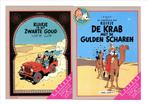 KUIFJE twee-in-een  Kuifje krab gulden scharen + Zwarte Goud, Zo goed als nieuw, Meerdere stripboeken, Verzenden, Hergé