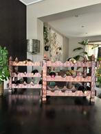 Wijnrek stapelbaar robuust hout vintage, Ophalen of Verzenden, Zo goed als nieuw, Hout, Minder dan 50 cm