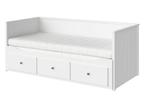 Hemnes bedbank IKEA 80x200 zsm ophalen!, 80 cm, Gebruikt, Wit, Hout