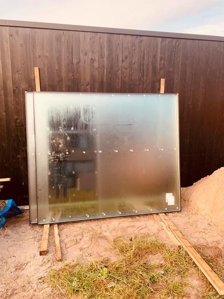 Nieuw gelaagd triple glas HR+++ (3 stuks, grootformaat), Doe-het-zelf en Verbouw, Glas en Ramen, Nieuw, Gevelraam of Ruit, 160 cm of meer