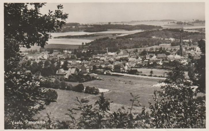 VAALS Panorama 1950, Verzamelen, Ansichtkaarten | Nederland, Gelopen, Limburg, 1940 tot 1960, Verzenden