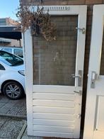 Balkondeur/Achterdeur met glas en hout, Gebruikt, 120 cm of meer, Ophalen of Verzenden, Buitendeur