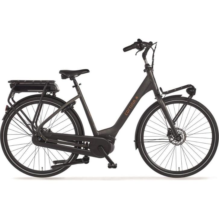 CORTINA E-Common Family 57cm  Black, Fietsen en Brommers, Elektrische fietsen, Zo goed als nieuw, Cortina, 55 tot 59 cm, 50 km per accu of meer