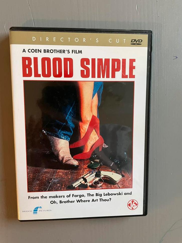 Blood Simple, Cd's en Dvd's, Dvd's | Thrillers en Misdaad, Zo goed als nieuw, Actiethriller, Vanaf 16 jaar, Ophalen of Verzenden