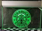 Starbucks verlicht (groen) reclamebord, Ophalen of Verzenden, Zo goed als nieuw, Reclamebord