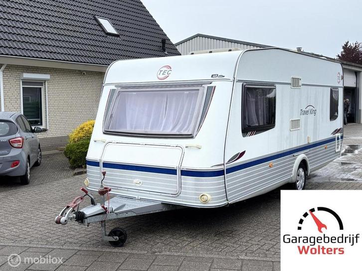 Tec 530 TDF voortent rondzit vastbed L keuken, Caravans en Kamperen, Caravans, Bedrijf, tot en met 4, 1000 - 1250 kg, Rondzit