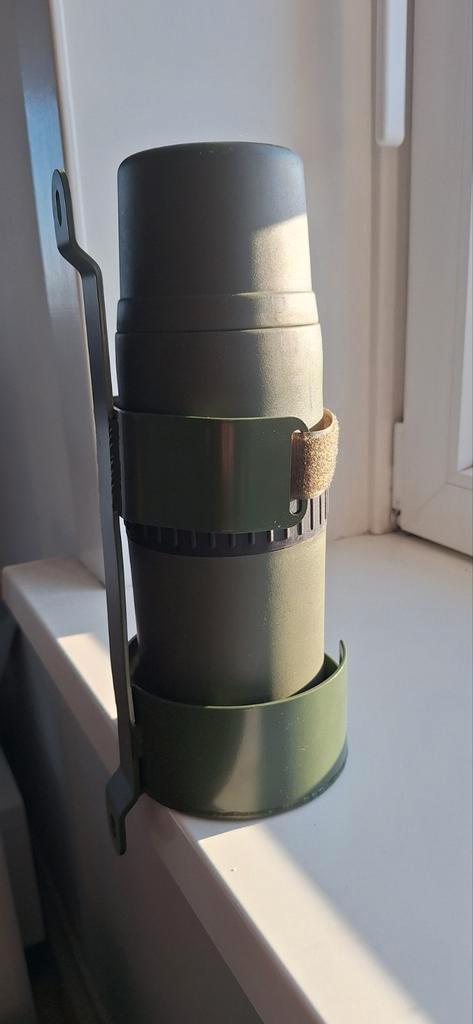 Defensie Thermoskan met Houder - Legergroen, Caravans en Kamperen, Kampeeraccessoires, Gebruikt, Ophalen of Verzenden