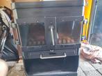 Stoere ruime houtkachel met pijp 150mm, Ophalen, Gebruikt, Houtkachel, Vrijstaand