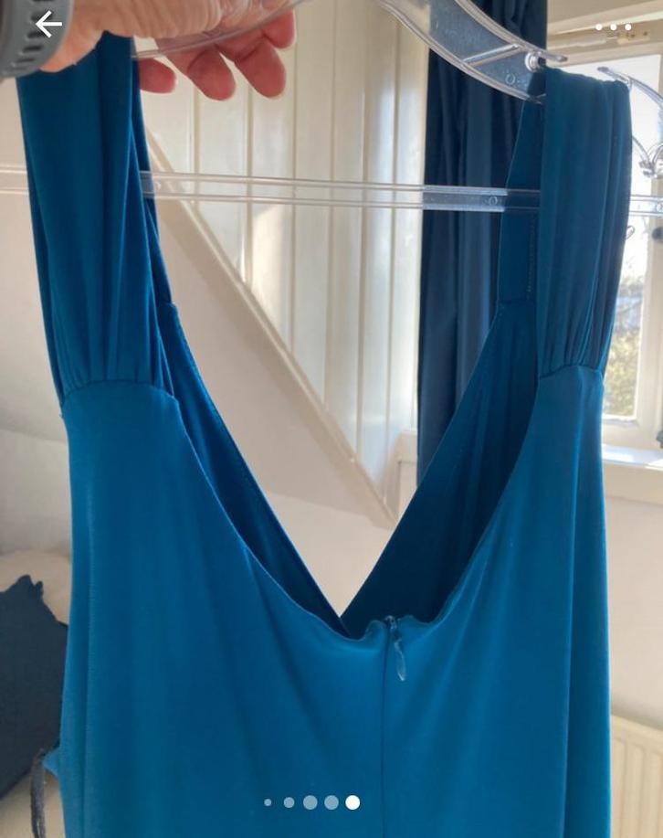 Blauwe Gala Jurk - Maat 42/44 (L) - Nieuw!, Kleding | Dames, Jurken, Nieuw, Maat 42/44 (L), Blauw, Onder de knie, Ophalen of Verzenden