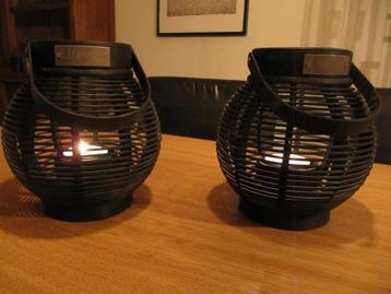 Twee rotan lantaarns windlichten Lifestyle beschikbaar voor biedingen