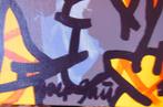 Joep Buijs(1962)Olie op doek"Abstracte Compositie Haring"Ges, Ophalen of Verzenden